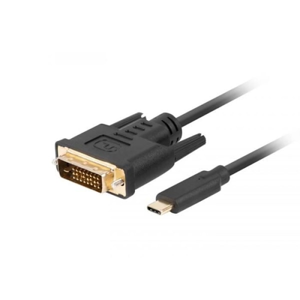 Lanberg videokabel og adapter 1,8 m USB Type-C DVI-D Sort - CA-CMDV-10CU-0018-BK