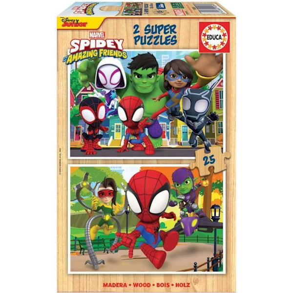 Puinen palapeli 2x25 kpl Spidey & Amazing Friends - EDUCA - Sarjakuvat ja sarjakuvat - Mixed - 3 vuotta+ Flerfärgad