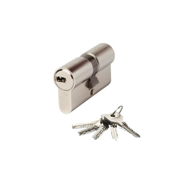 Cylinder 30x40 forniklet kort knast - GENERIC - Asix - Med system med 6 stifter og modstifter Nickelpläterad