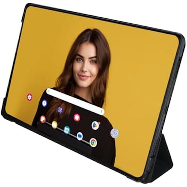 Silver HT - Magnetisk tablettaske til Samsung Galaxy Tab A9+ (SM-X210 SM-X215 LTE SM-X216 5G) med sort standerfunktion