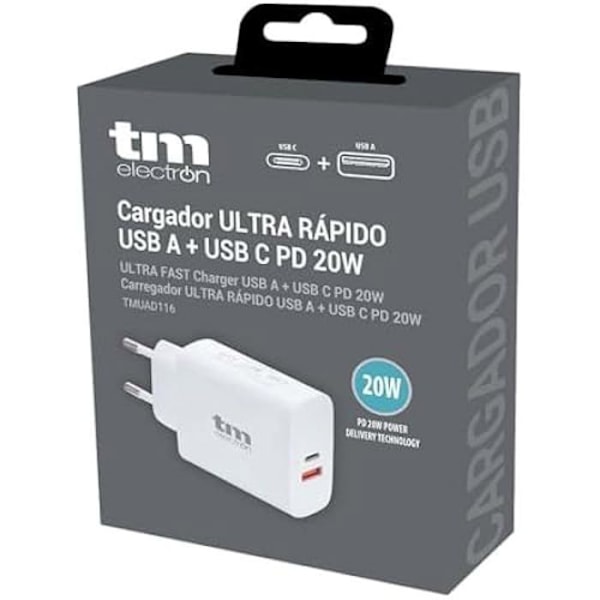 TM Electron Dual USB A + C PD Laddare 20 W TME