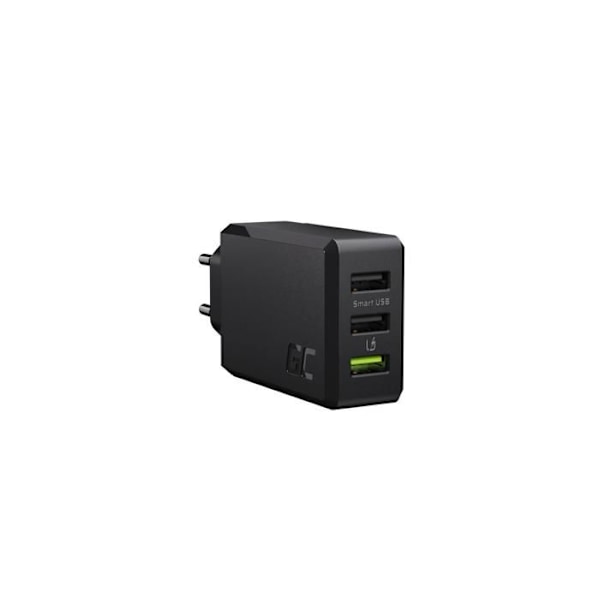 Laddare - GC - ChargeSource 3 - 3xUSB - 30W - Snabb laddning Ultra Charge Svart