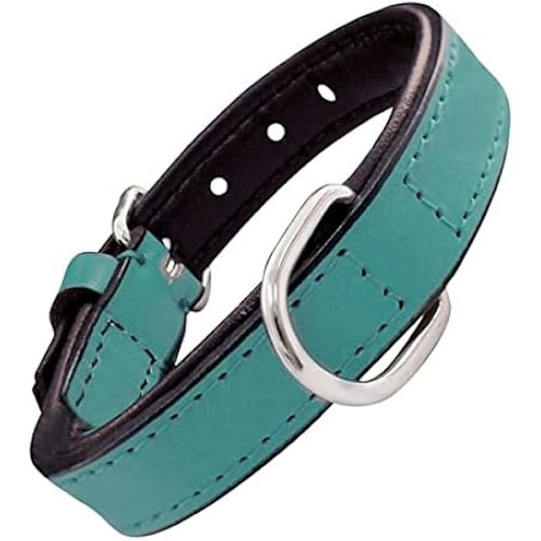 Halsband - GLORIA - Pälshalsstoppning - Rött läder - Justerbar - För medelstora hundar Röd