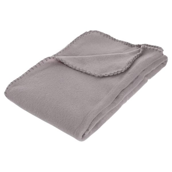 Fleece tæppe - fleece - lysegrå - 125x150 cm - Lysegrå - Atmosphera indretningsarkitekt Grå