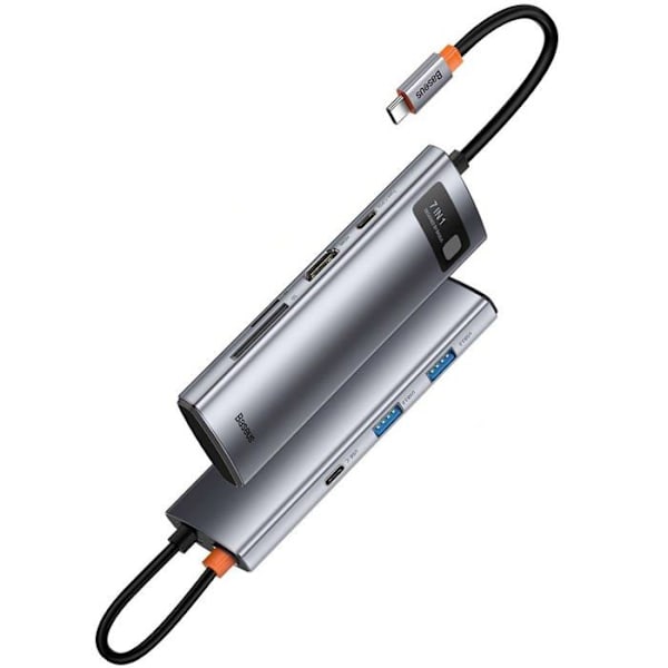 HUB USB 7-in-1 - Baseus - Type-C 2x USB 3.0:een - HDMI 4K 30Hz - PD 100W - RJ45 1Gbps