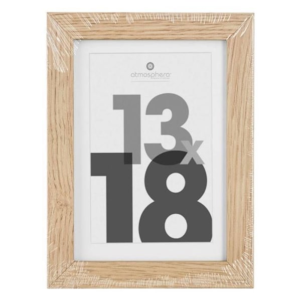 Fotoramme - ATMOSPHERA - Eva - MDF træ og glas - 13x18 cm - Beige Beige