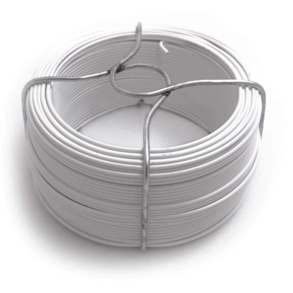 Vit plastad bindtråd 6mm FILGRAF - 50m spole Vit