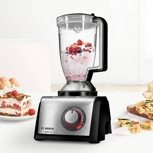Robot multifunktion - Bosch - MultiTalent 8 - 1250 Watt - Sort - Børstet stål