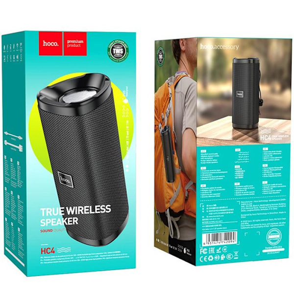 Hoco - Langaton kaiutin Bella (HC4) - Bluetooth 5.0, 10W - Musta