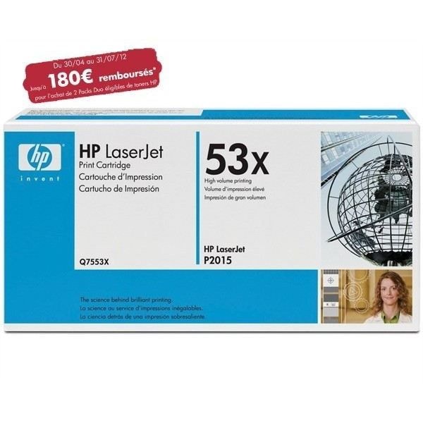 TONER HP 53X (Q7553X) musta - aito kasetti HP LaserJet P2014/P2015/M2727MFP -tulostimille