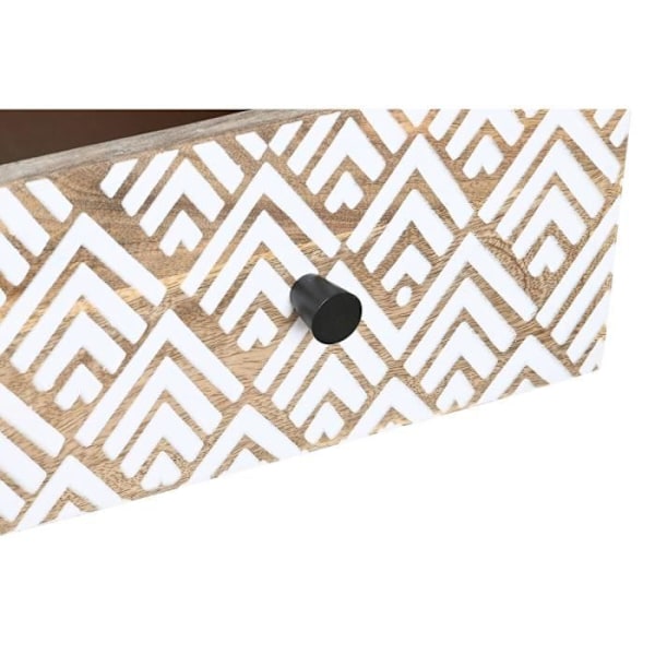 Boho stil sofabord - Item Home - Mango hvid - 120 cm - Naturlig