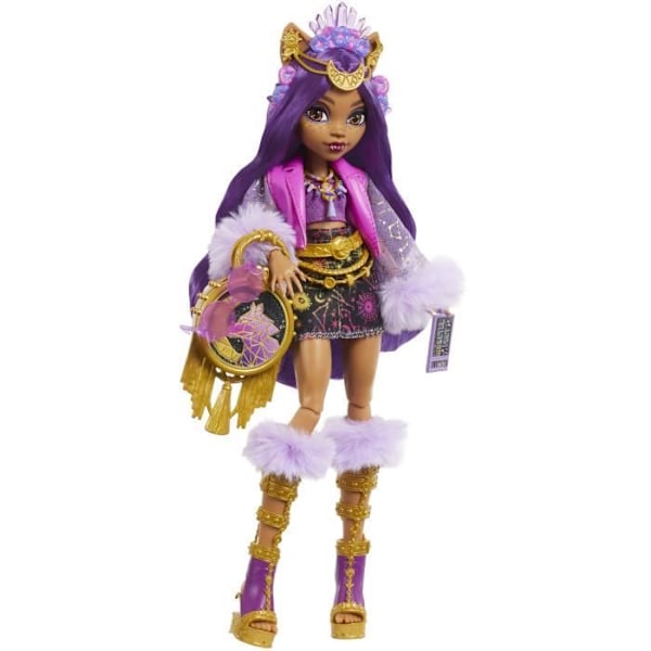 Monster High-Clawdeen Wolf -nukke Monster Fest -asulla HXH80 Flerfärgad