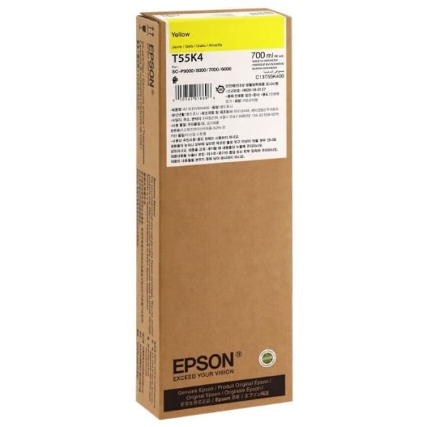EPSON T55K4 plotter blækpatron til SureColor SC-P6000/P7000/P8000/P9000 printer Gul - 700ml