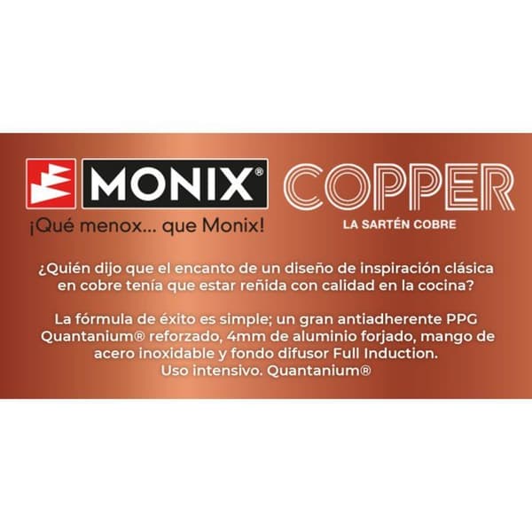 Grill - Monix - M740030 - 28 cm - Aluminium - Non-stick grå