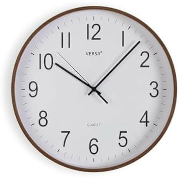 Vægur - VERSA - Multicolor Model - Plast og MDF træ - 31,5 cm - Moderne design Flerfärgad