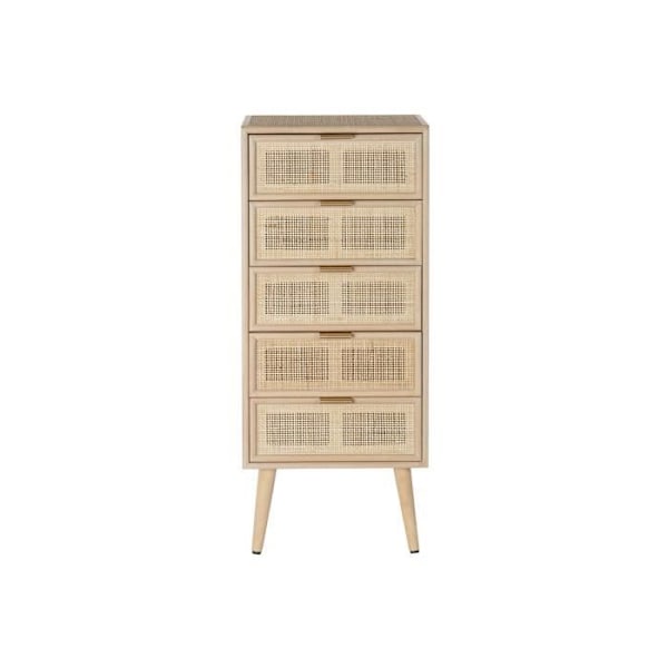 skuffemodul paulownia træ mdf træ (42 x 36,5 x 100,5 cm)