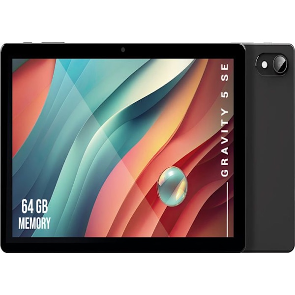 SPC Gravity 5 SE - 10 tums grå surfplatta, IPS InCell-skärm, Octa-Core, 5000 mAh, 4 GB RAM, 64 GB utbyggbart lagringsutrymme, Svart