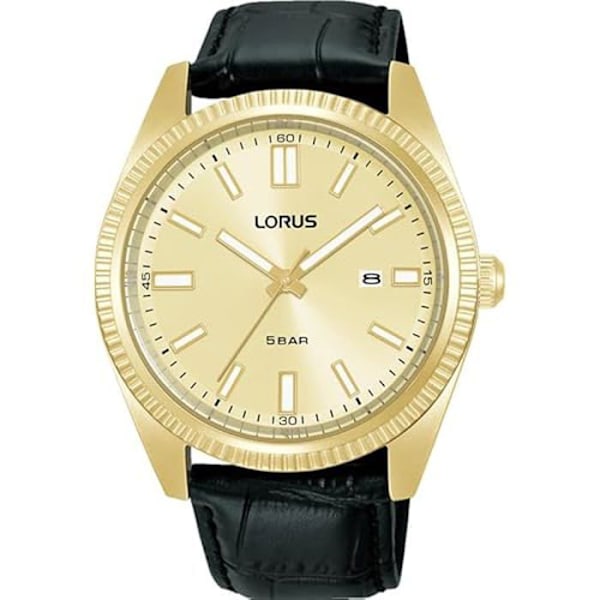 LORUS Mand Analog Quartz Ur med Læderrem RH976QX9