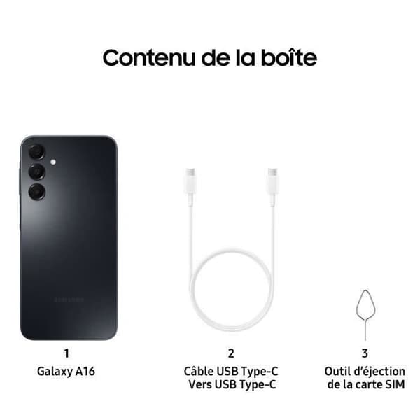 SAMSUNG Galaxy A16 Smartphone 128GB Midnattsblå Midnattsblå