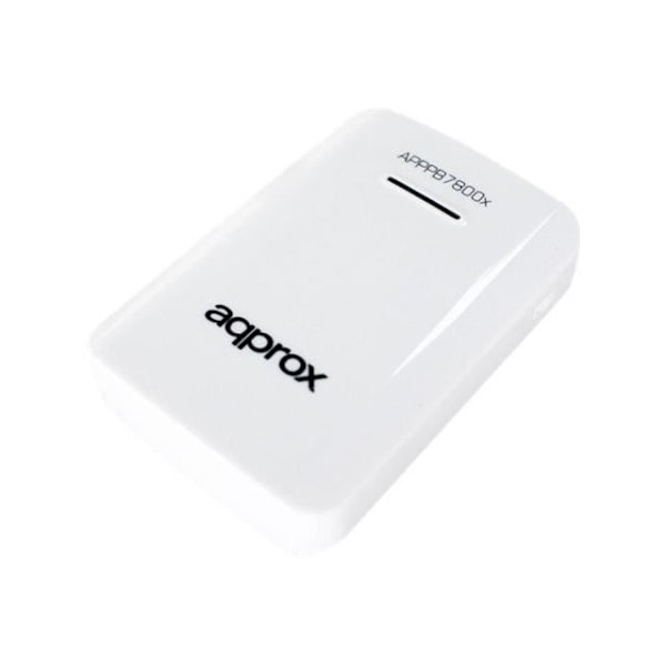 noin! Virtapankki 7800 mAh 2 lähtöliitintä (USB (vain virta)) kaapelissa: Micro-USB valkoinen