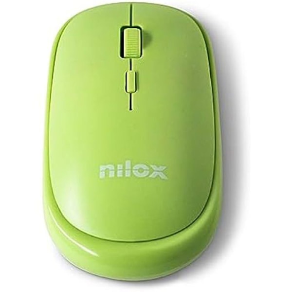 Mus - Nilox - Trådløs - Grøn - Ambidextrous - 3 knapper