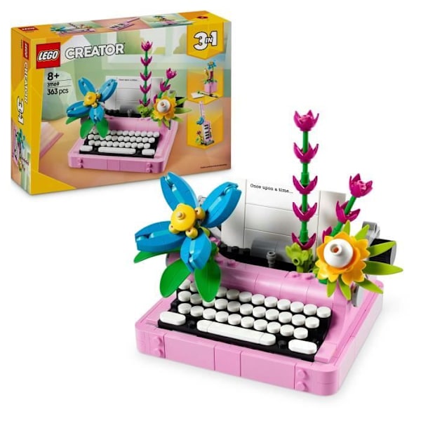 LEGO Creator 31169 3-i-1 skrivemaskine med blomster - Spil til piger fra 8 år og opefter Flerfärgad