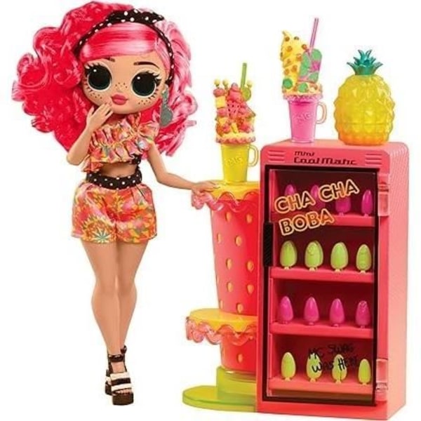 LOL. Surprise OMG Sweet Nails™ - Nail bar - Pinky Pops Fruit Shop modedocka - Frukttema - från 4 år och uppåt Huvudfärg: Rosa