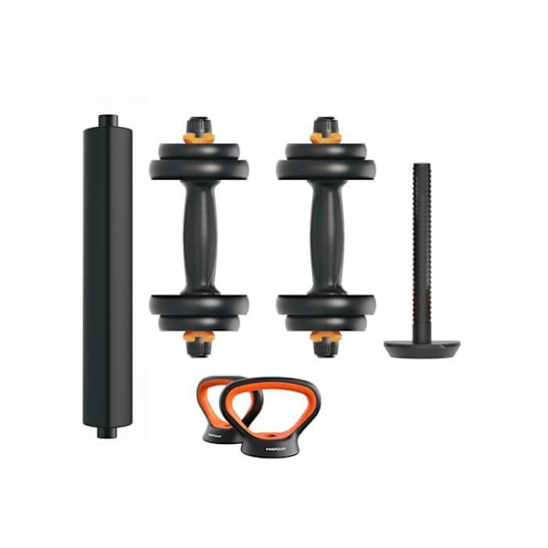 Kit hantlar + kettlebell - Xiaomi - Fed V2 - 10 kg - Svart/orange - Ergonomisk design Svart/orange