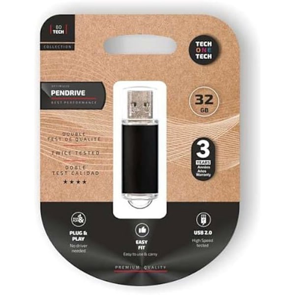 USB-hukommelse - TECH ONE TECH - BASIC MEMORIA - 32GB - USB 2.0