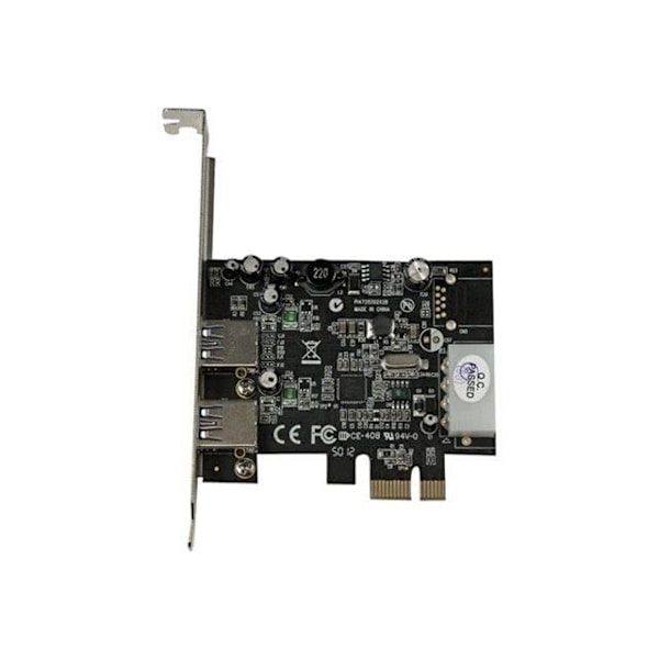 2-portars USB 3.0 PCIe-kontrollkort med UASP - 2-portars USB 3.0 PCI Express-kontrollkort - LP4-strömförsörjning - PEXUSB3S25