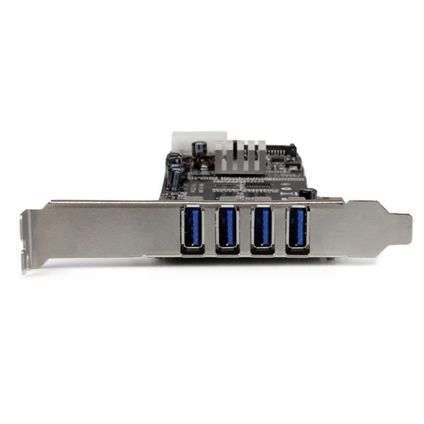 4-porttinen USB 3.0 PCI Express -ohjainkortti - STARTECH - PEXUSB3S42V - UASP- ja SATA/LP4-virtalähde