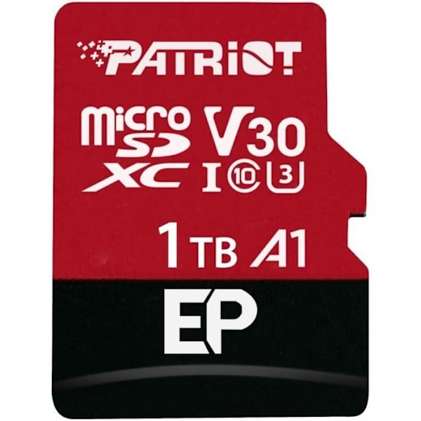 Patriot EP Pro Micro SDXC 1TB 90/80 MB/s A1 V30 U3 Klass 10