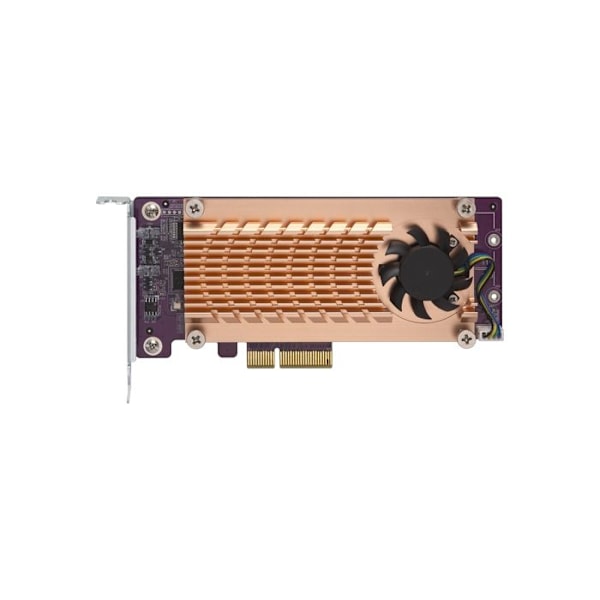 M.2 til PCI-adapter - QNAP SYSTEMS - QM2-2S-220A - Guld - PCIe 2.0 - M.2 22110/2280 Guld