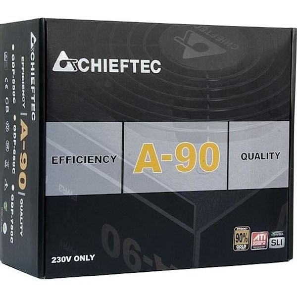 Bloc alimentation Chieftec A-90 Serie GDP-550C 90 Plus Gold - 550 Watt
