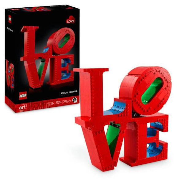 LEGO Art 31214 LOVE - Byggsats för vuxna - Dekoration och present till par LEGO® klossar i olika färger