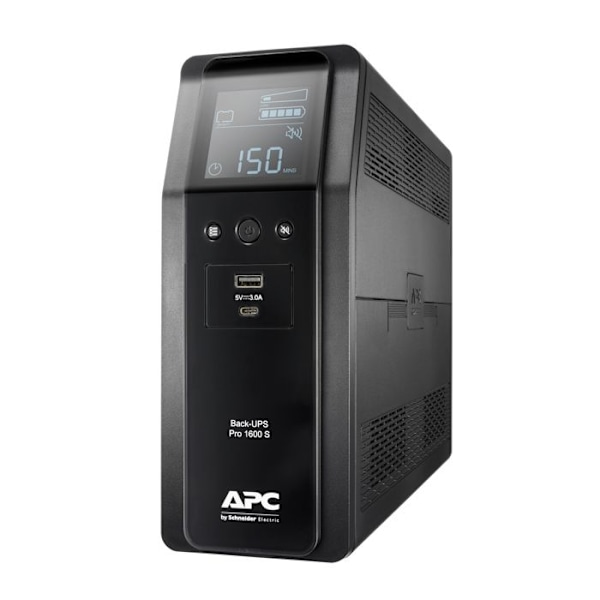 UPS - APC - BR1600SI - 1600 VA - 960 W - 8 lähtöä AC - Rivityyppinen interaktiivisuus