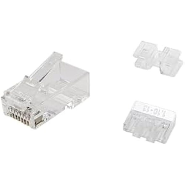 RJ45-kontakt - UTRUSTNING - 121146 - Paket med 100 - Kat.6A - Guldpläterad - Oskärmad