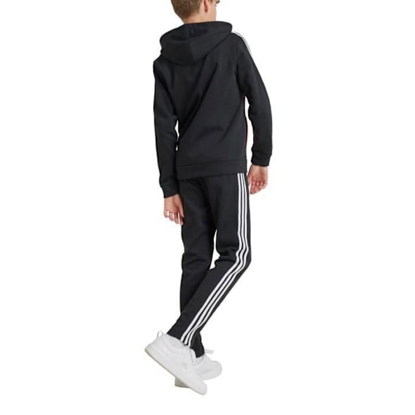 Barnträningsdräkt - Adidas - Tiberio 3-Stripes - Färgblock Svart - Långa Ärmar - Andas Svart 15-16 år gammal
