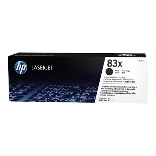HP 83X højkapacitets sort tonerpatron til LaserJet Pro M201/MFP M225 - HP