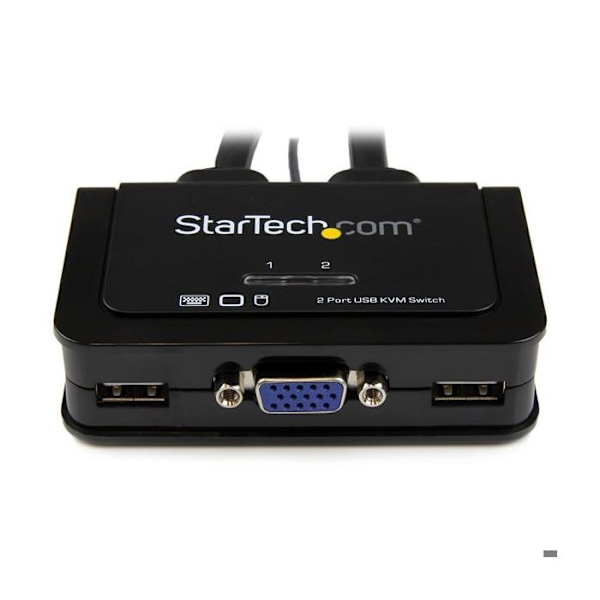 2-porttinen USB VGA KVM-kytkin - STARTECH - KVM-kytkin - USB-virtalähteellinen - Musta