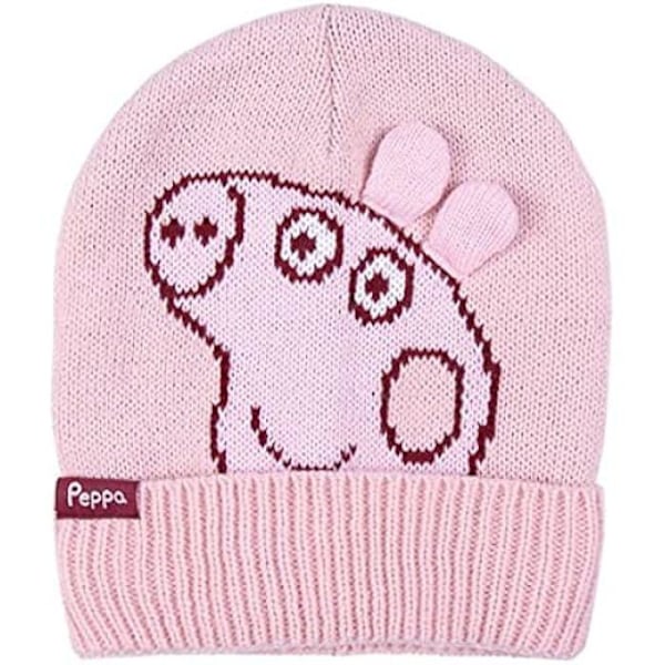 Jacquard stickad mössa - Cerdá - Peppa Pig - Rosa - One Size - Blandade barn Rosa