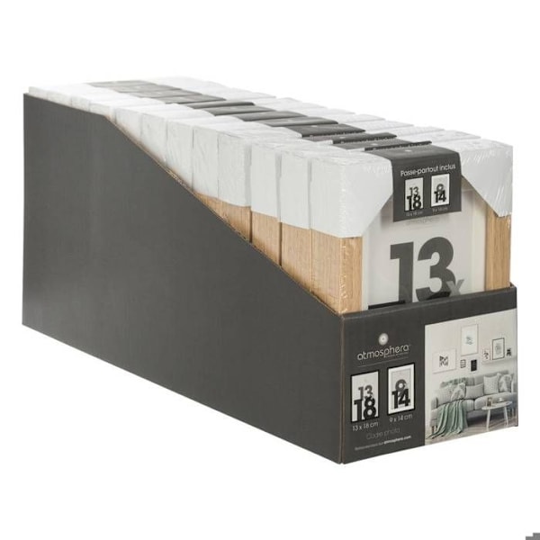 Fotoramme - ATMOSPHERA - Eva - MDF træ og glas - 13x18 cm - Beige Beige