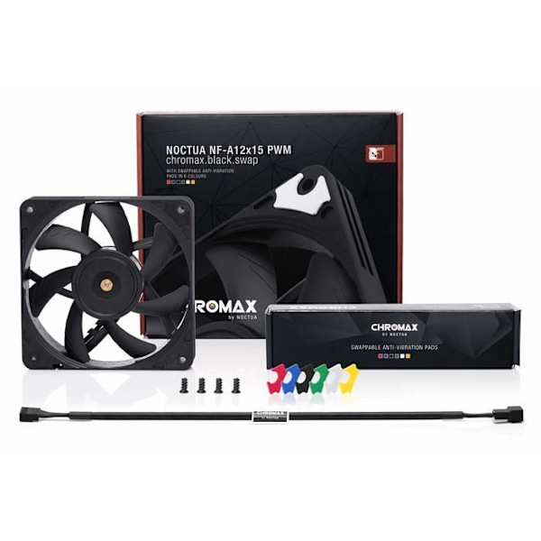 Noctua NF-A12x15 PWM chromax.black.swap - tuuletin - 120mm