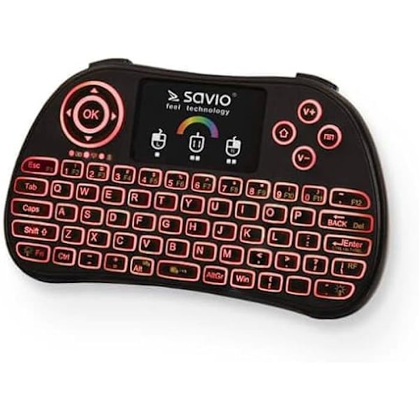 Langaton näppäimistö - SAVIO - KW-03 - QWERTY Englanti - Musta - Langaton RF musta