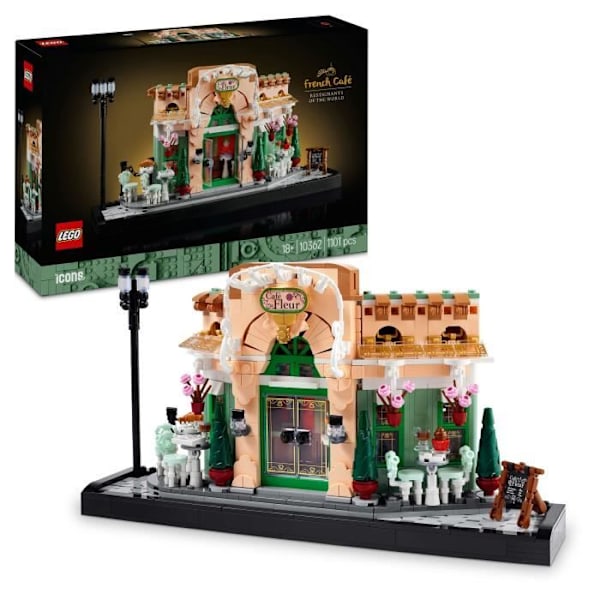 LEGO Ikoner 10362 Det franska kaféet - Parisisk dekoration för hylla - Set för vuxna Flerfärgad