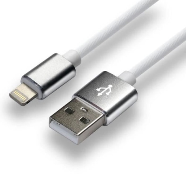 everActive USB-kaapeli 1m - Valkoinen, silikoni, nopea lataustuki, 2.4A - CBS-1MW