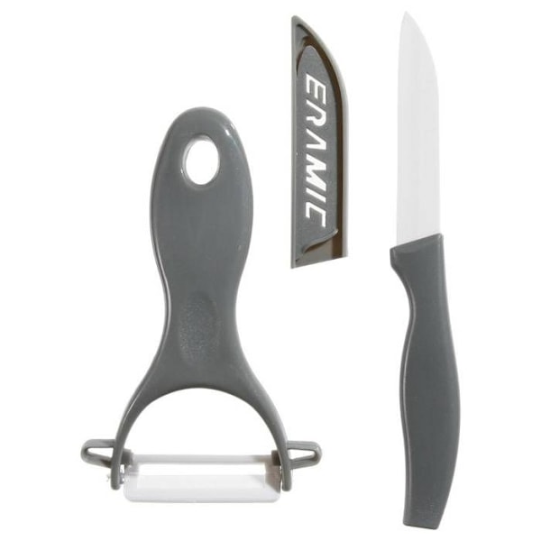 5five - keramisk "zirco" kniv og skræller Grå