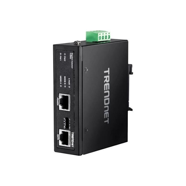 TRENDNET POE Injektor TI-IG60 - 1 10/100/1000Base-T inputport(e) - 1 10/100/1000Base-T udgangsport(e) - 72 W - Skinnemonterbar
