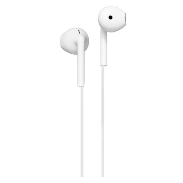Typ-C hörlurar - T'nB - Semi-in-ear - Vit - Volymkontroll - Universal mikrofon Vit