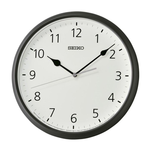 Vægur - SEIKO - QXA796K - Sort plastik - 28 cm - Japansk kvarts Svart